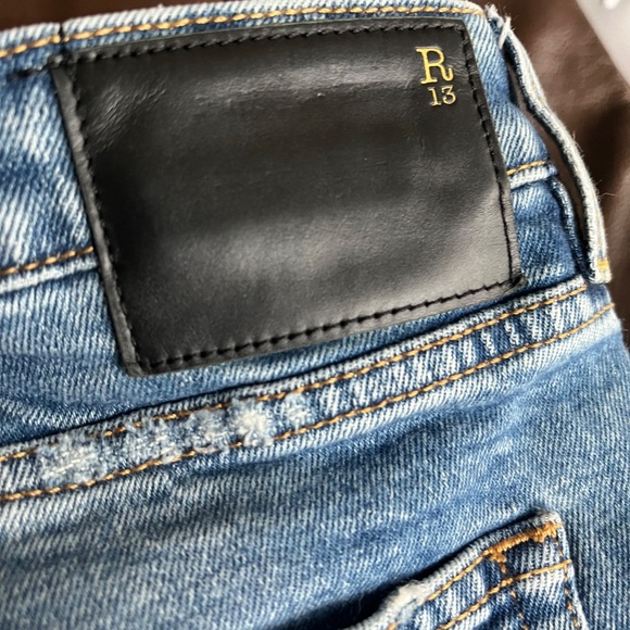 R13 Women's Blue Straight Jeans - Picture 6 of 7